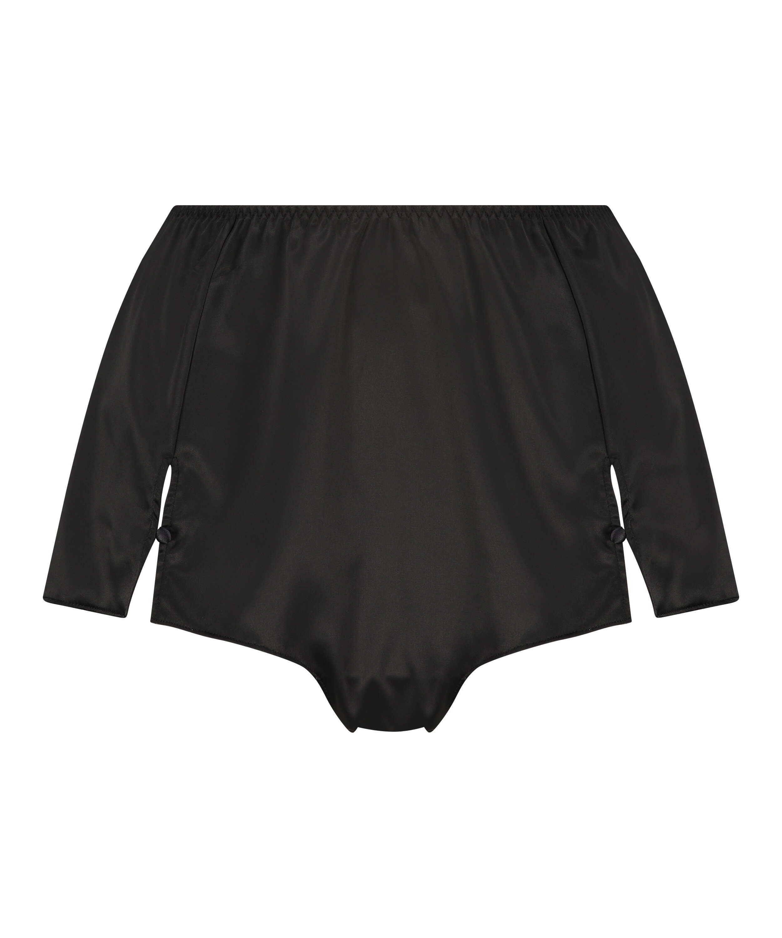 Shorts Satin Amelia Tap, Noir, main