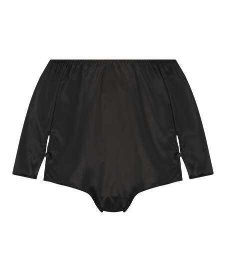 Shorts Satin Amelia Tap, Noir