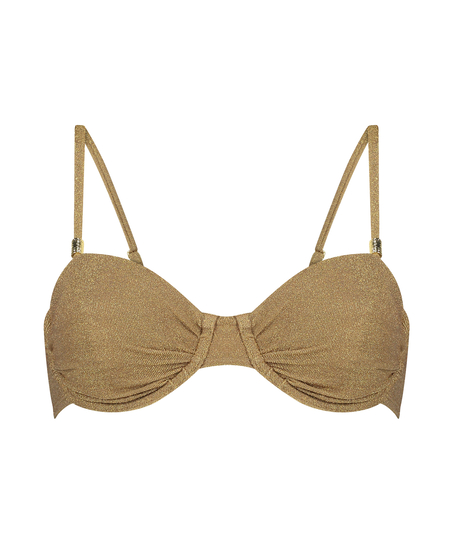 Haut de bikini Goldie Shimmer, Jaune