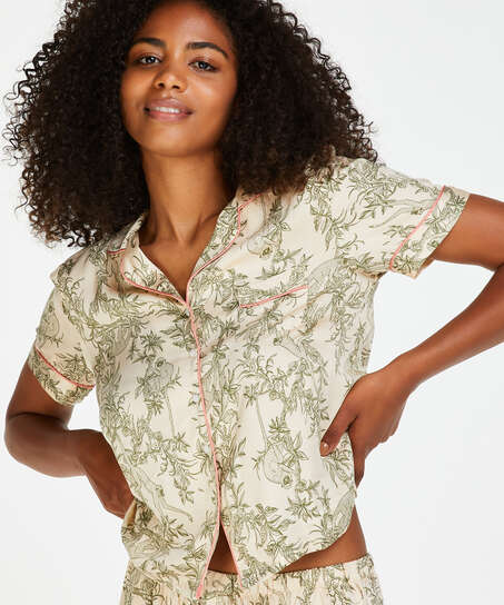 Pyjamas tiss&eacute;s, Beige