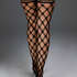 Bas autofixants Private Fishnet, Noir
