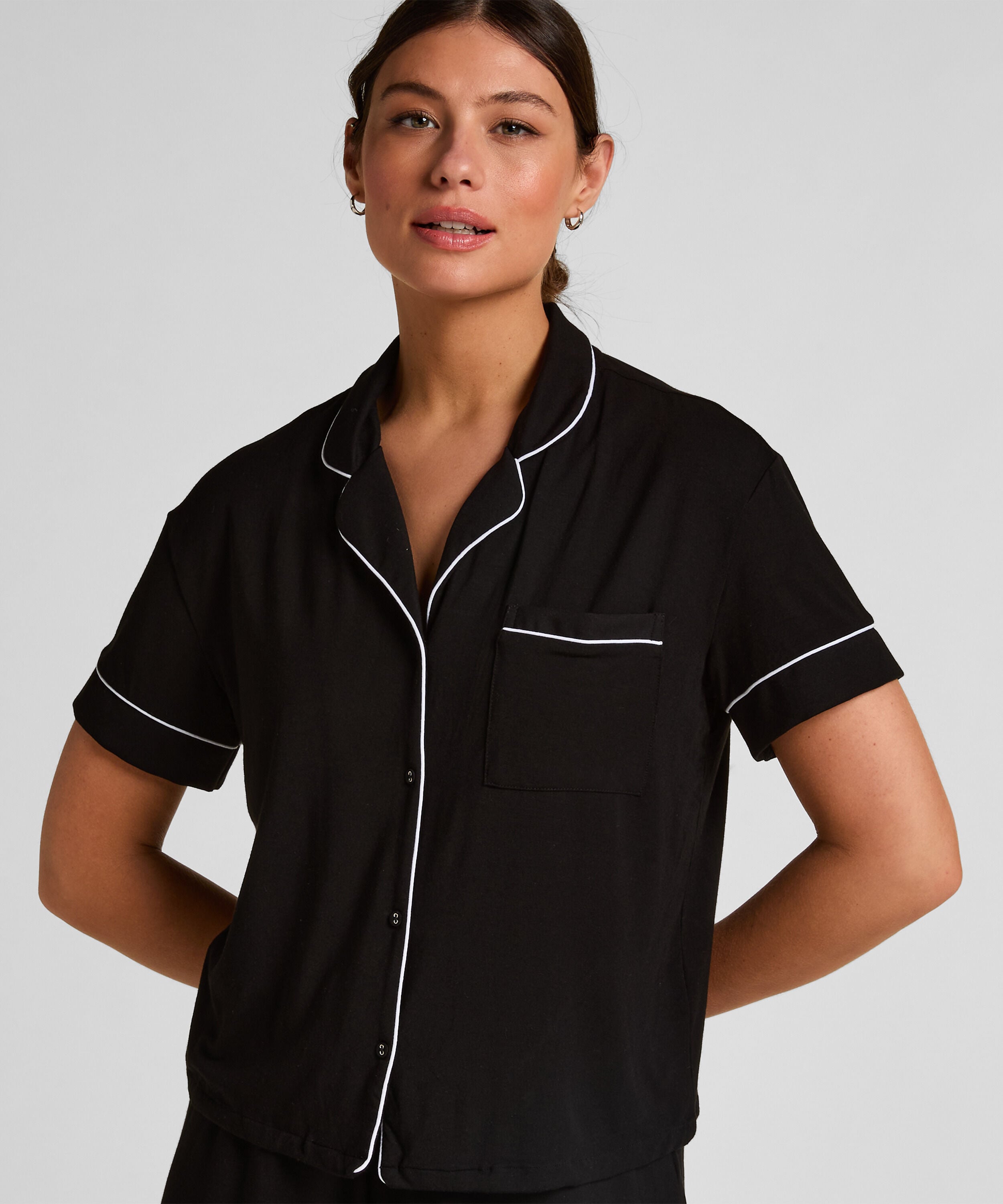 Ensemble Pyjama Jersey Essential, Noir Ensemble Pyjama Jersey Essential, Noir