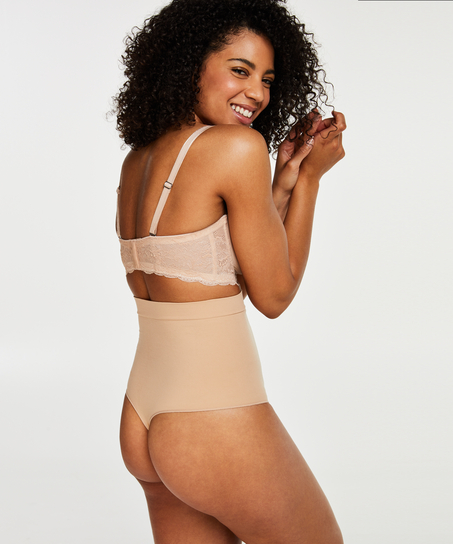 String raffermissant taille haute - Level 2, Beige