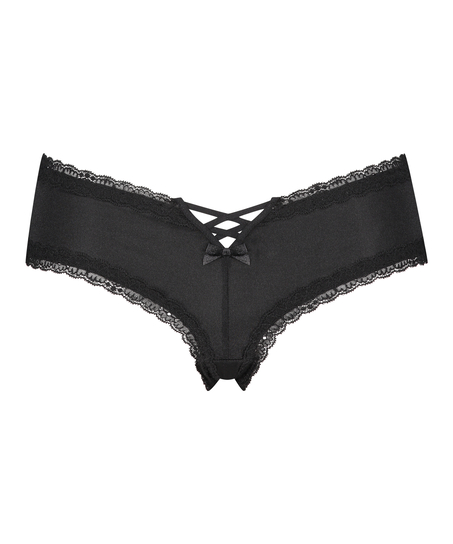 Slip brésilien en forme de V Vixen, Noir