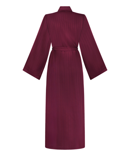 Kimono à rayures en satin, Violet