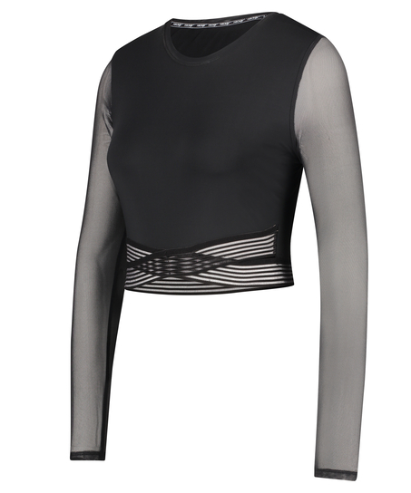 Haut crop-top HKMX, Noir