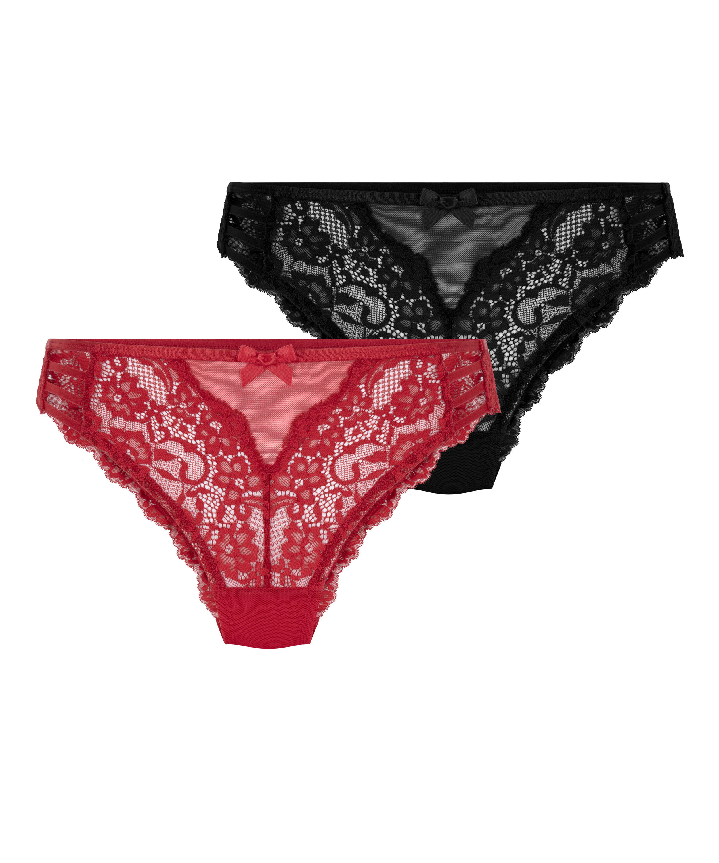 Lot de 3 culottes brésiliennes Belle, Rouge