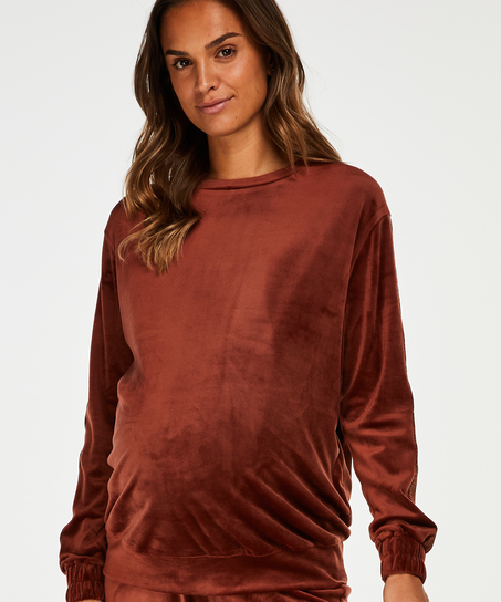 Top de grossesse en velours Shimmer, Marron