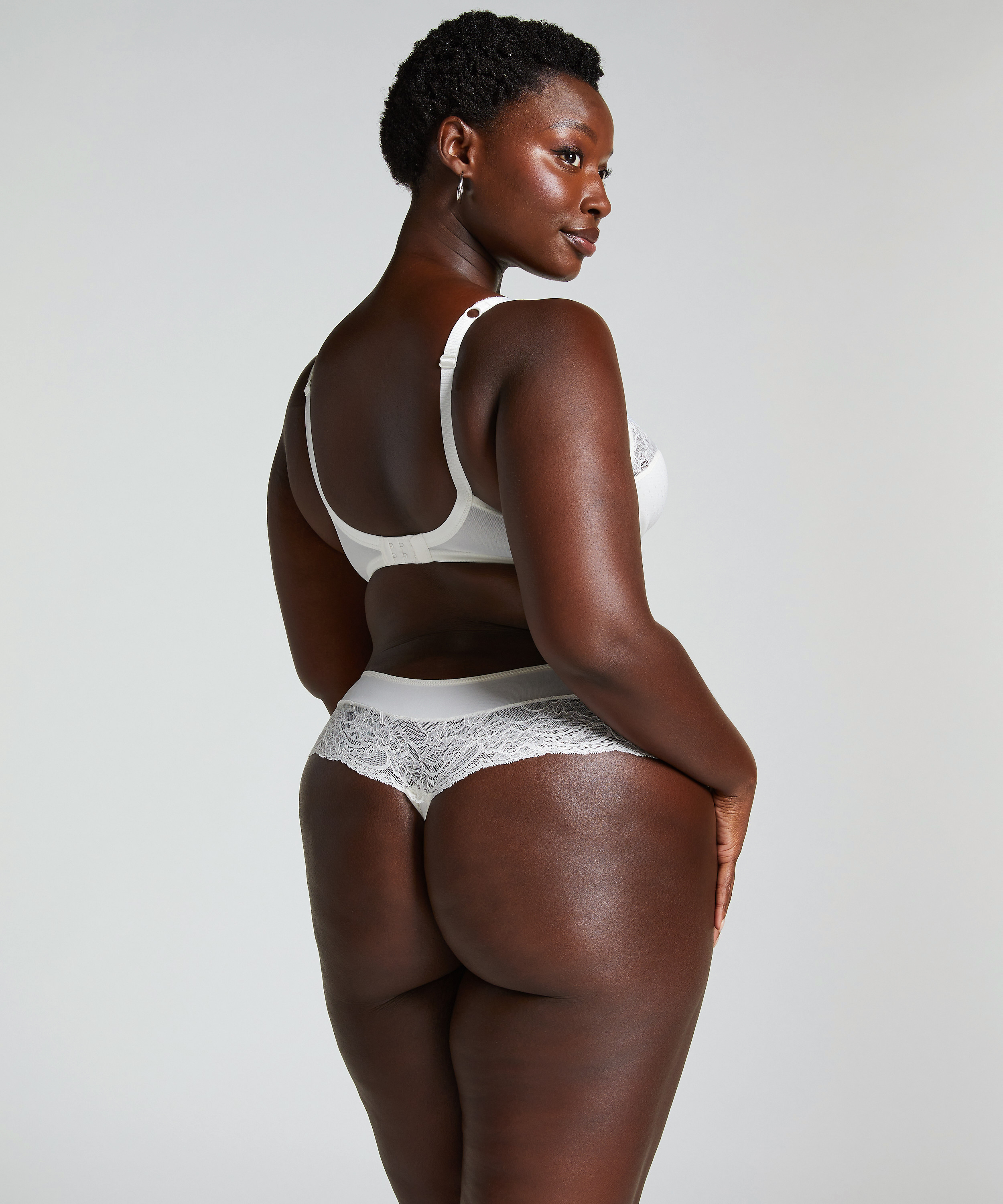 Boxer string Sophie, Blanc, main