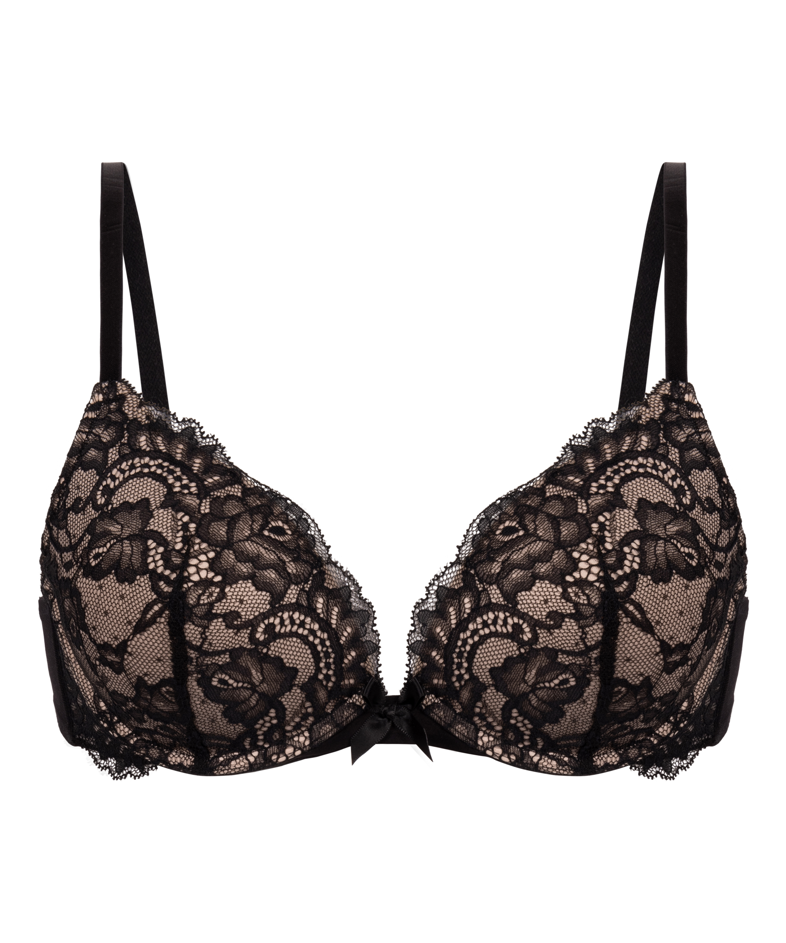 Soutien-gorge push-up à armatures préformé Teddy, Noir, main
