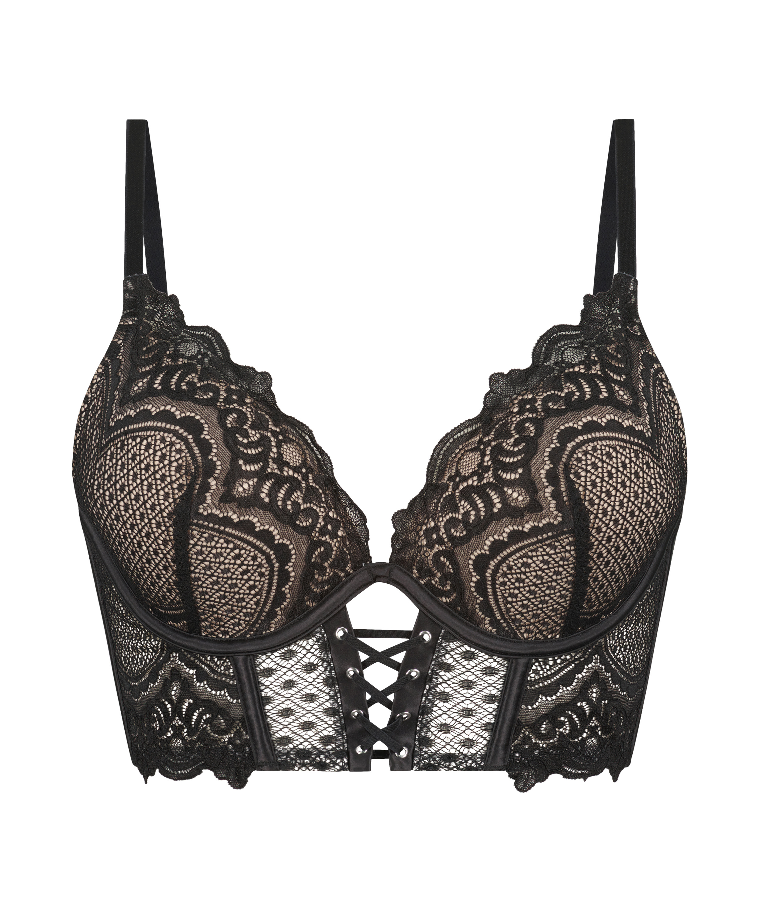 Soutien-gorge Push-Up bustier à armatures rembourré Lotta, Noir, main