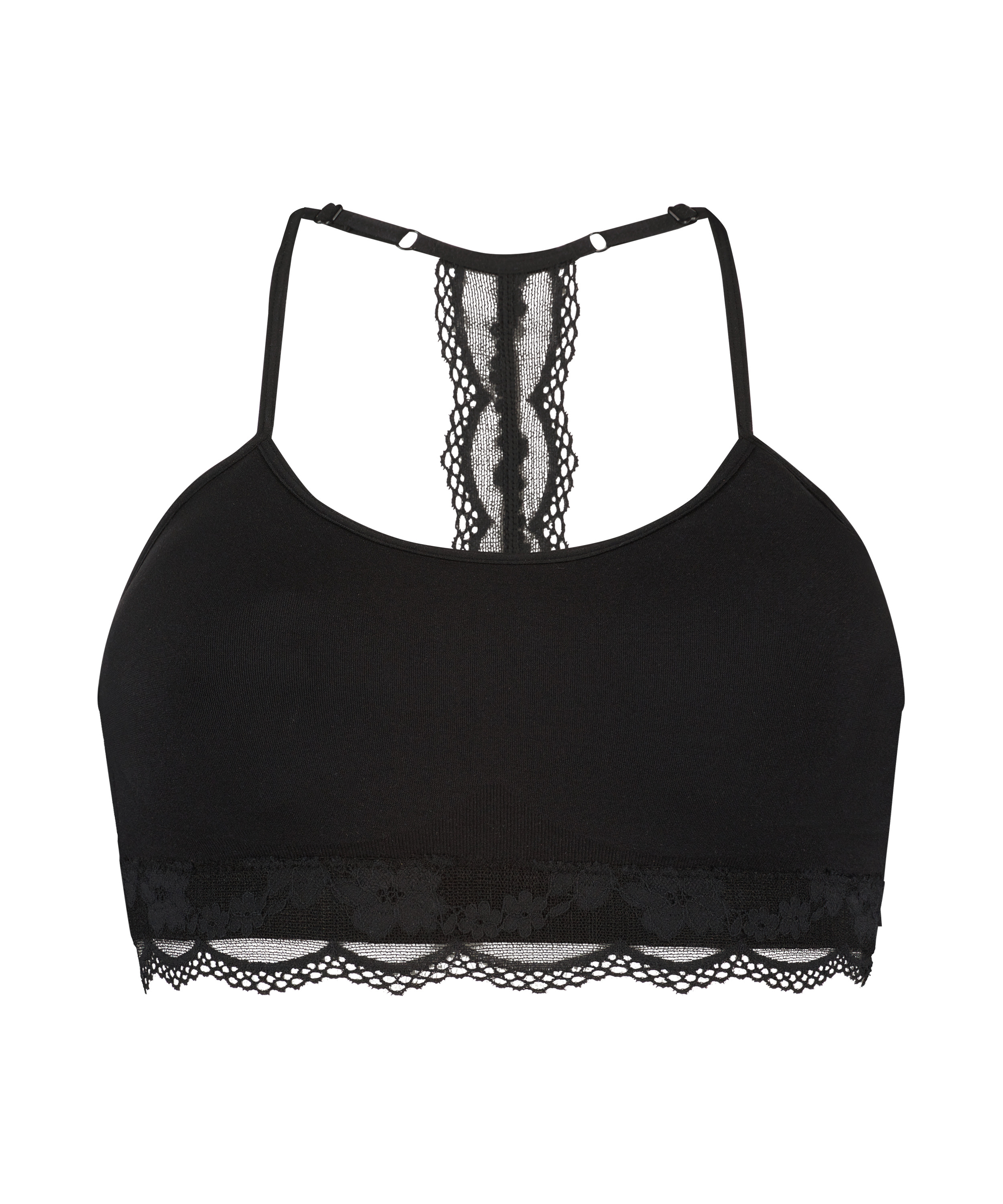 Brassière sans couture Marine, Noir, main