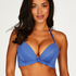 Haut de bikini à armatures à effet push-up préformé Scallop Taille A - E, Bleu