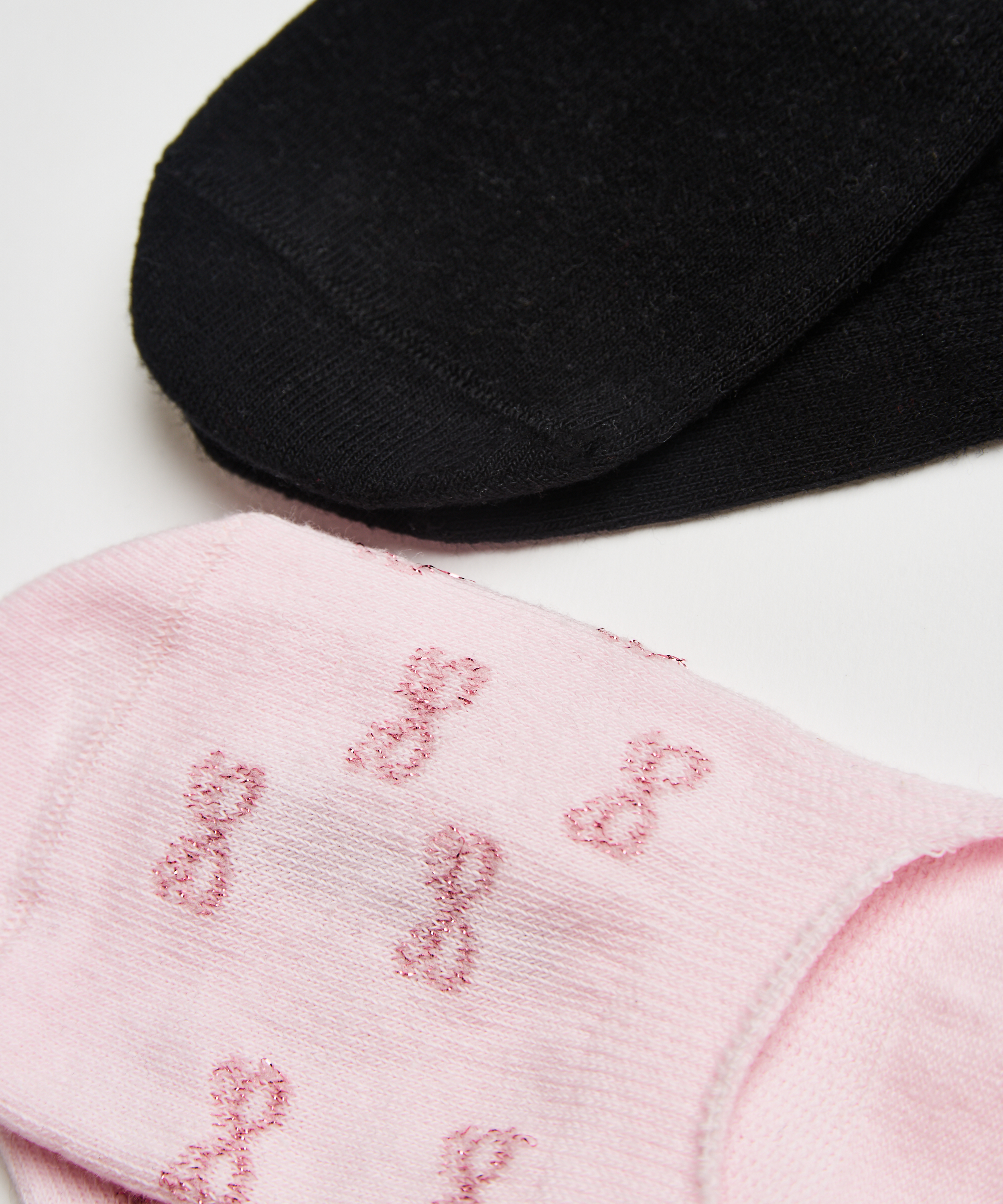 Lot de 2 paires de footies, Rose, main