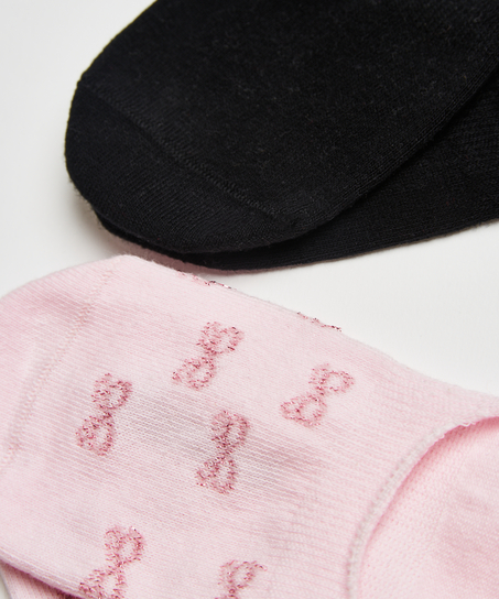 Lot de 2 paires de footies, Rose