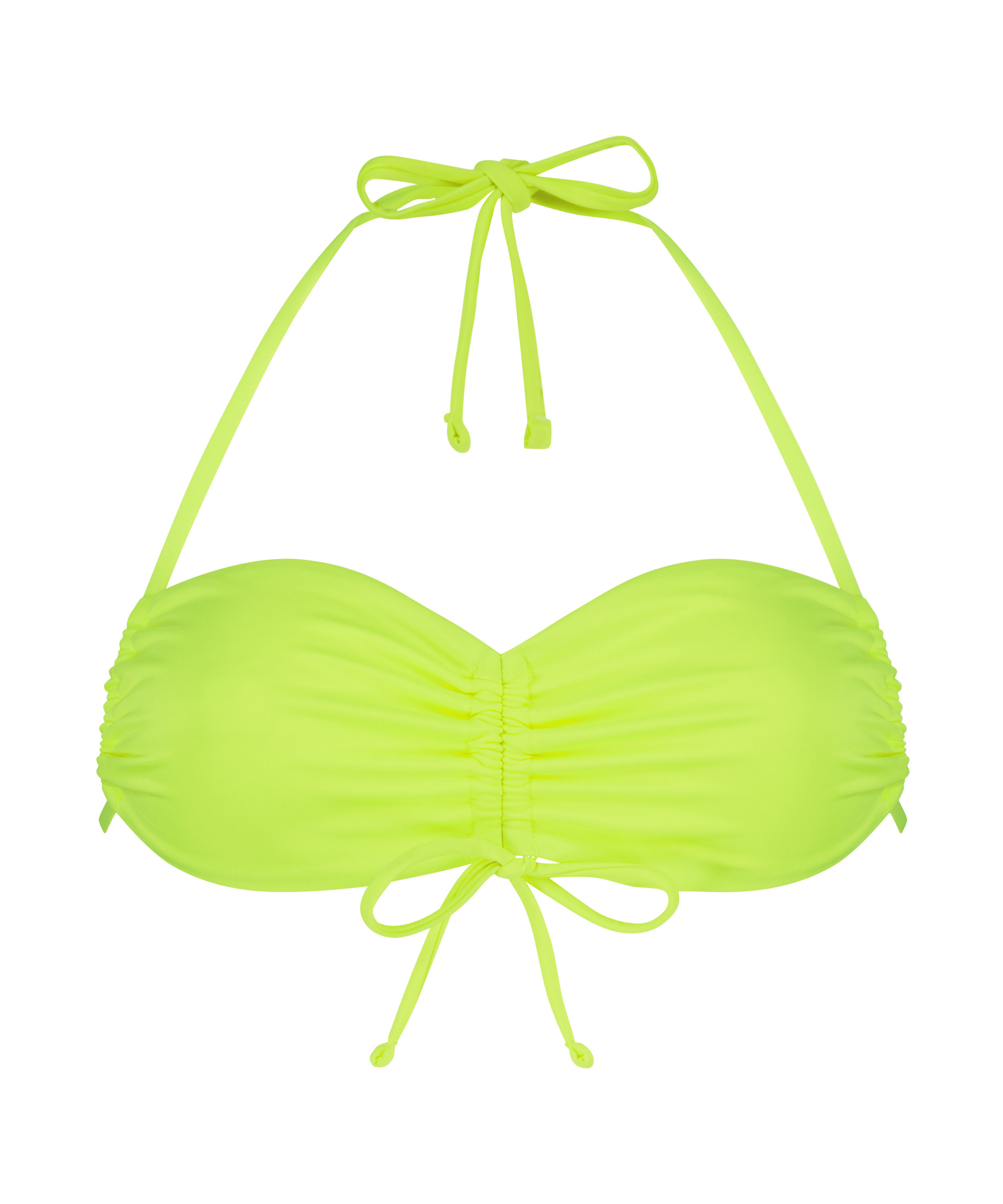 Bikini Crop Top fronc&eacute; Glow, Jaune, main