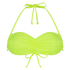 Bikini Crop Top fronc&eacute; Glow, Jaune