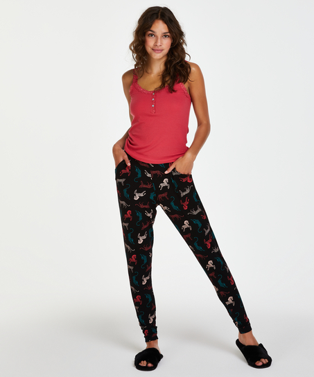 Pantalon de pyjama Jersey, Noir