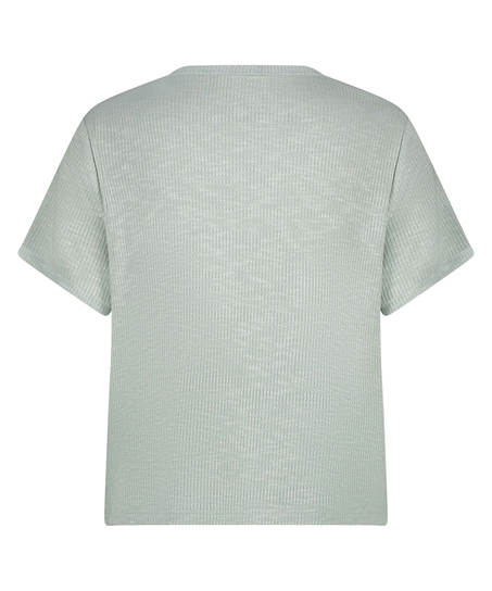 Top manches courtes Rib, Vert