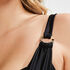 Haut de bikini &agrave; armatures pr&eacute;form&eacute; Capsule Taille E +, Noir