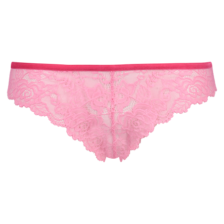 Slip brésilien Lace Velvet, Rose