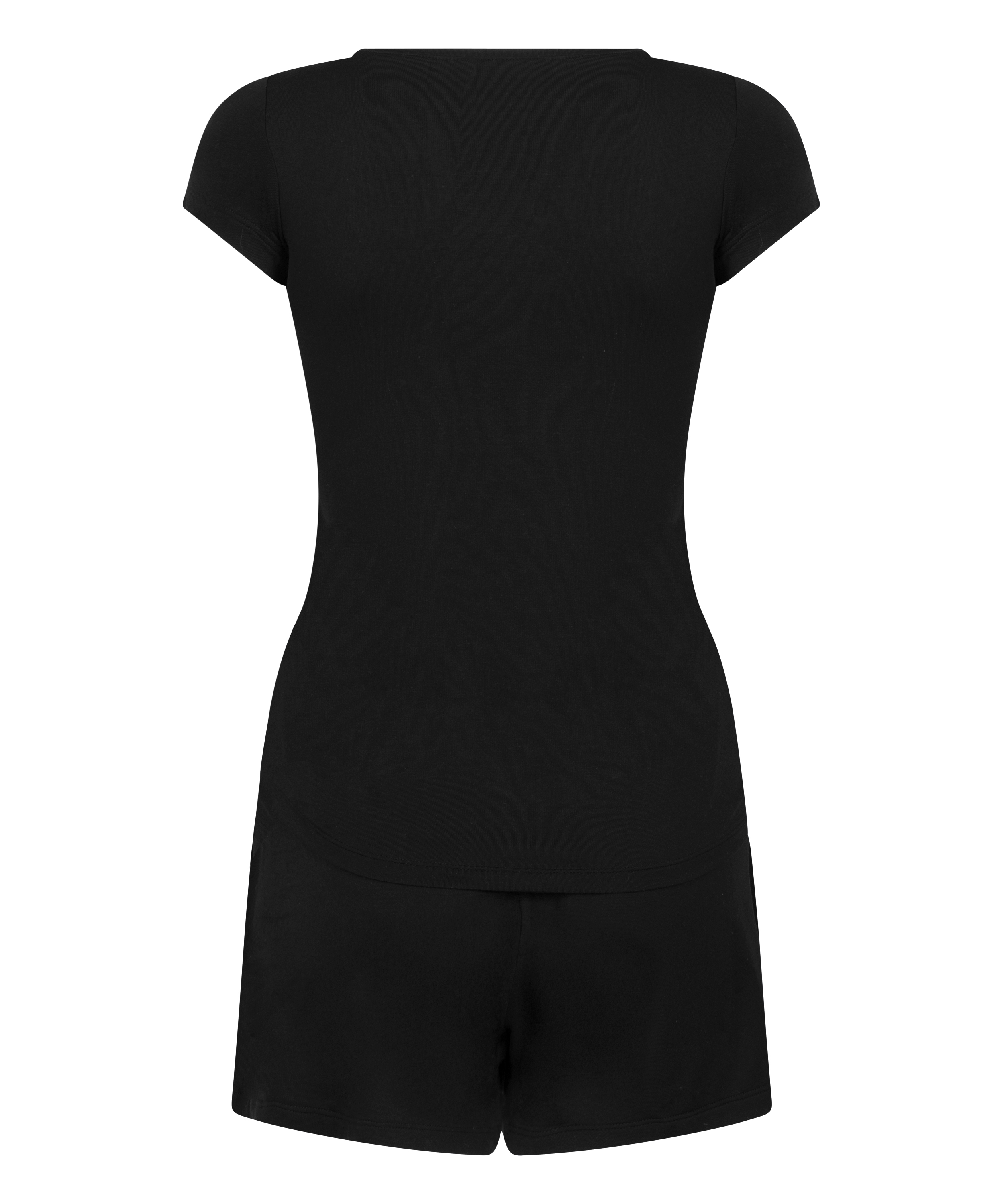 Pyjama en jersey, Noir, main