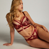 Soutien-gorge à armatures non-préformé longline Oxana, Rouge