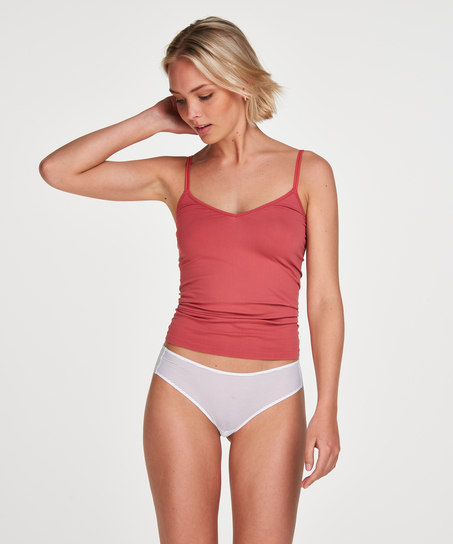 Slip brésilien invisible Stripe mesh, Blanc