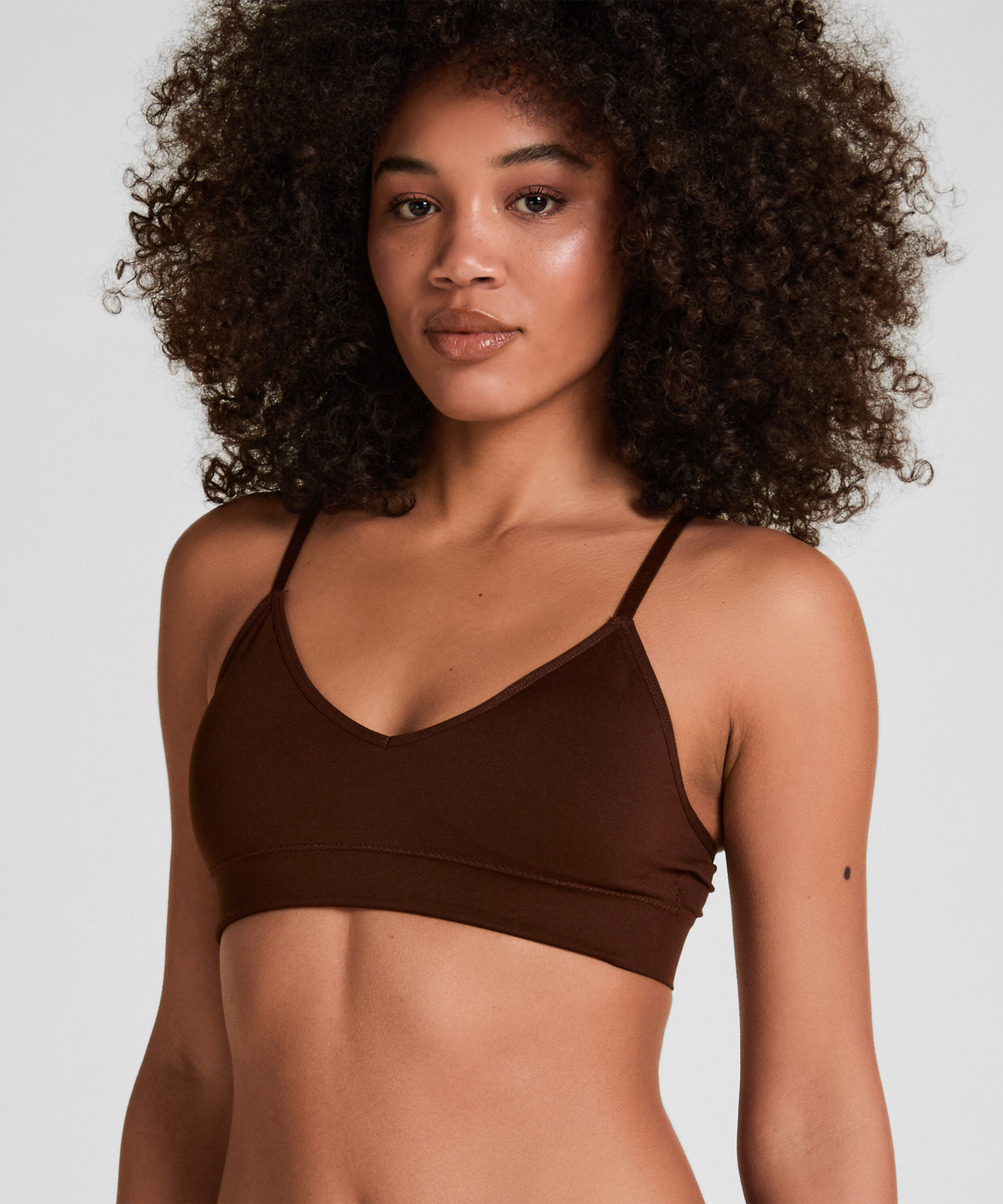 Brassière triangle Dide, Marron
