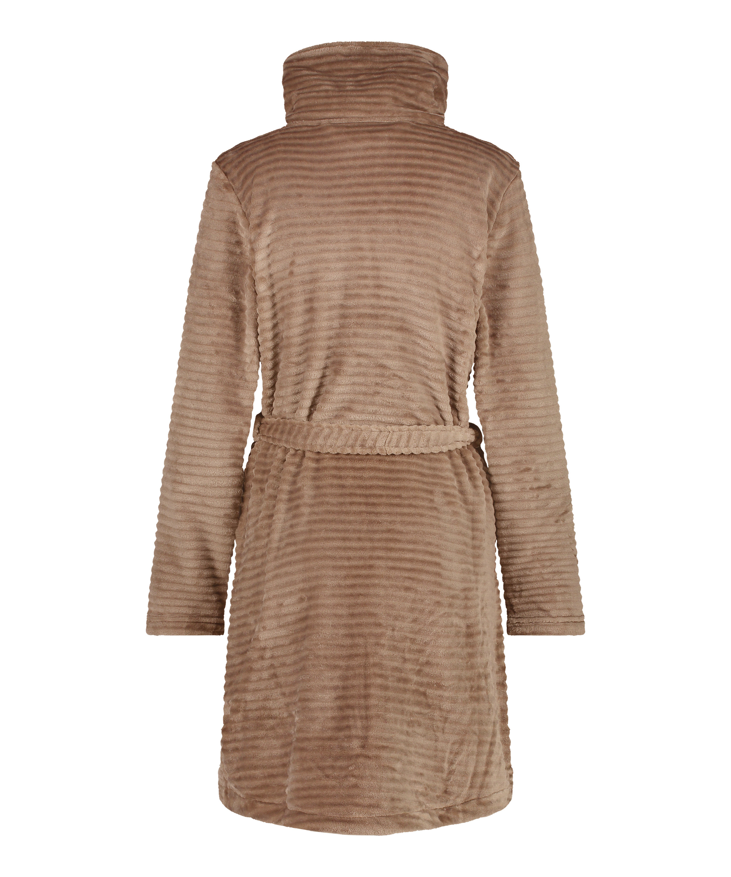 Peignoir en molleton avec fermeture éclair, Gris, main