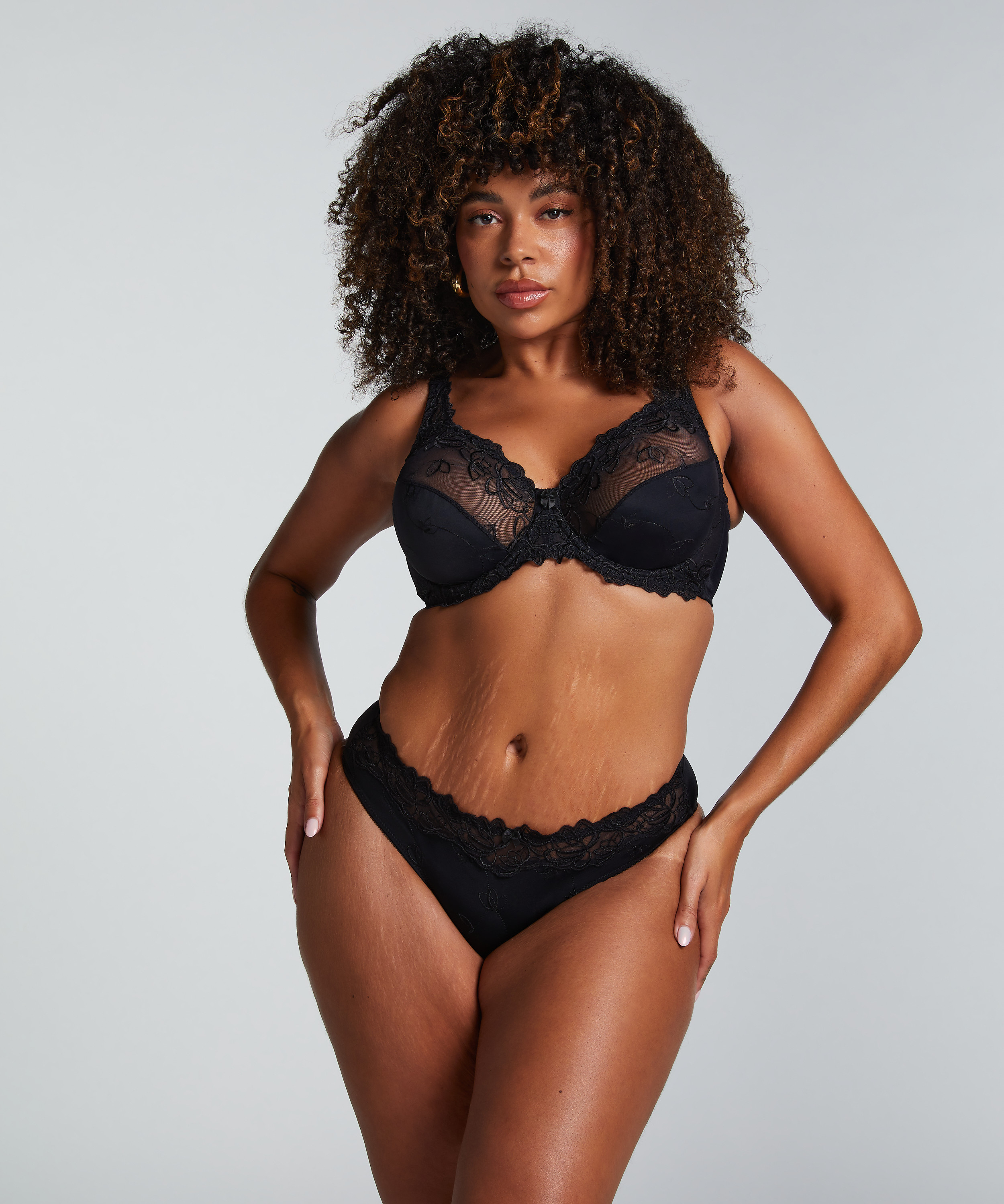 Boxer string Diva, Noir, main