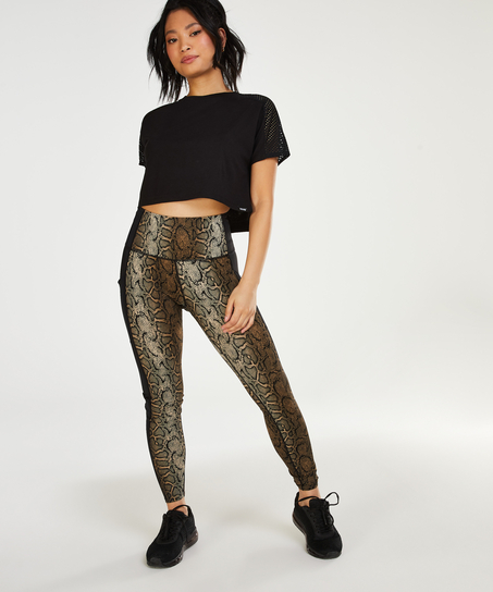 Crop Top Mesh HKMX, Noir