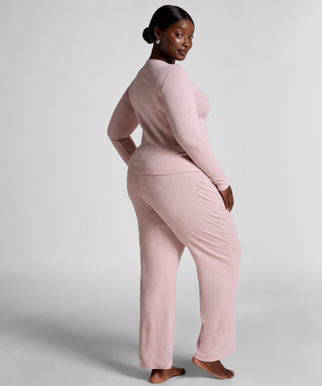 Pantalon de pyjama Pointelle, Rose