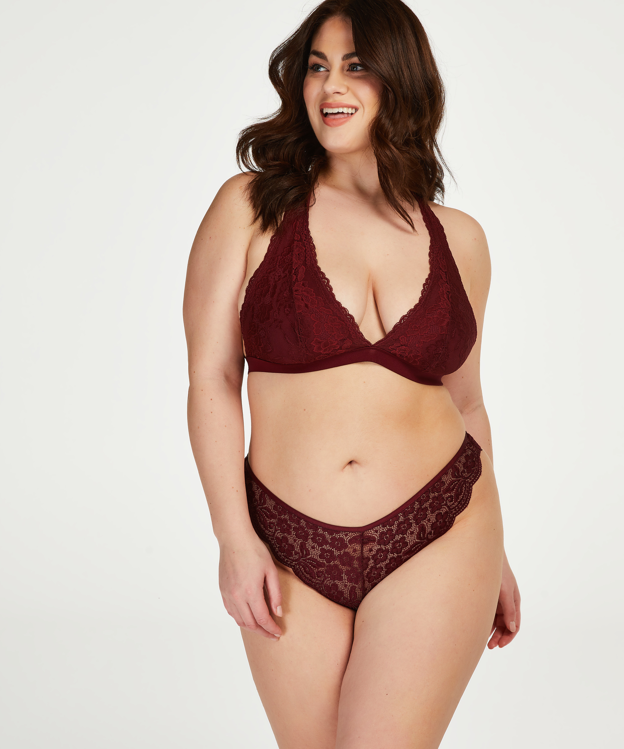 High leg Brazilian, Rouge, main