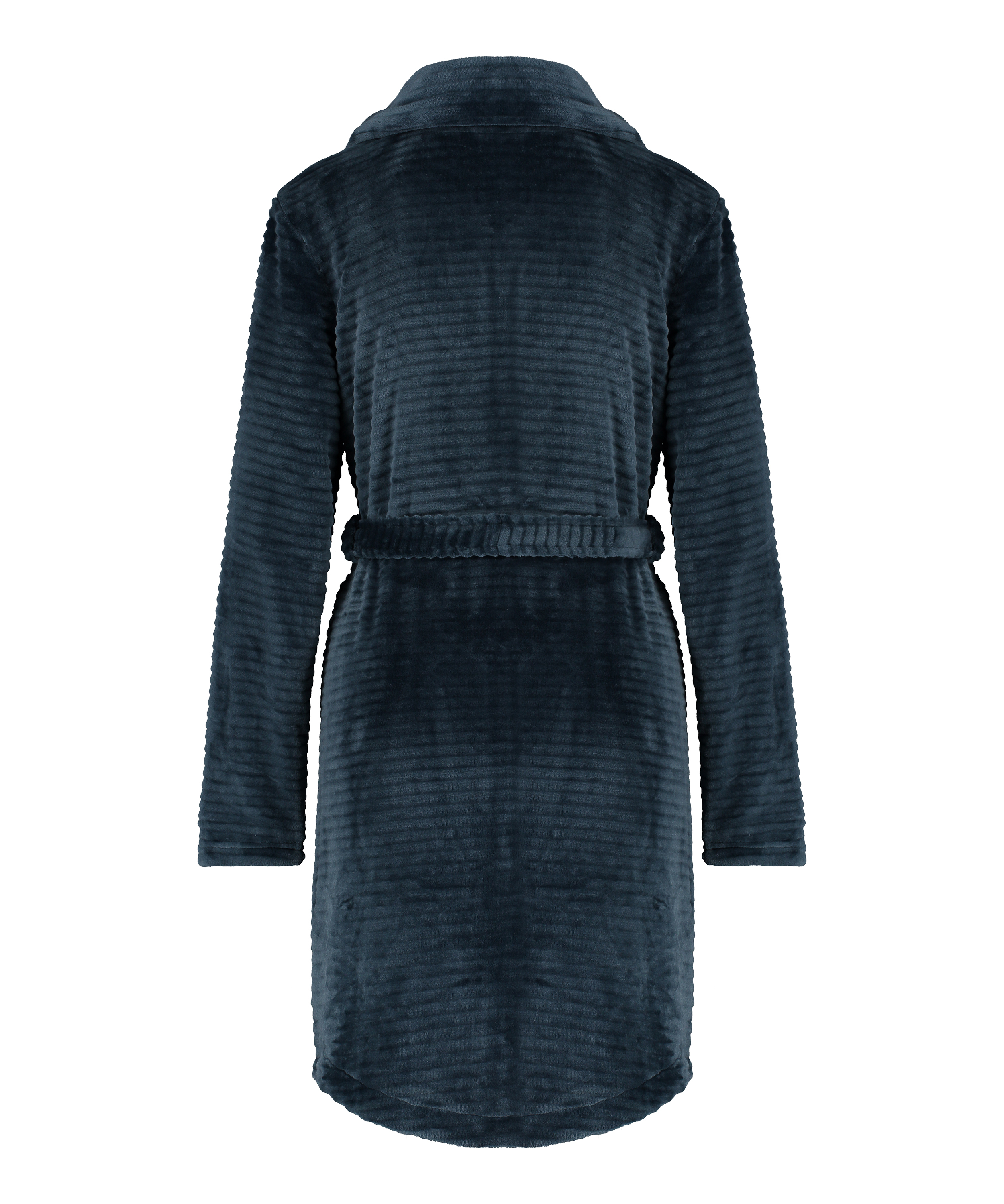 Peignoir en molleton avec fermeture &eacute;clair, Bleu, main