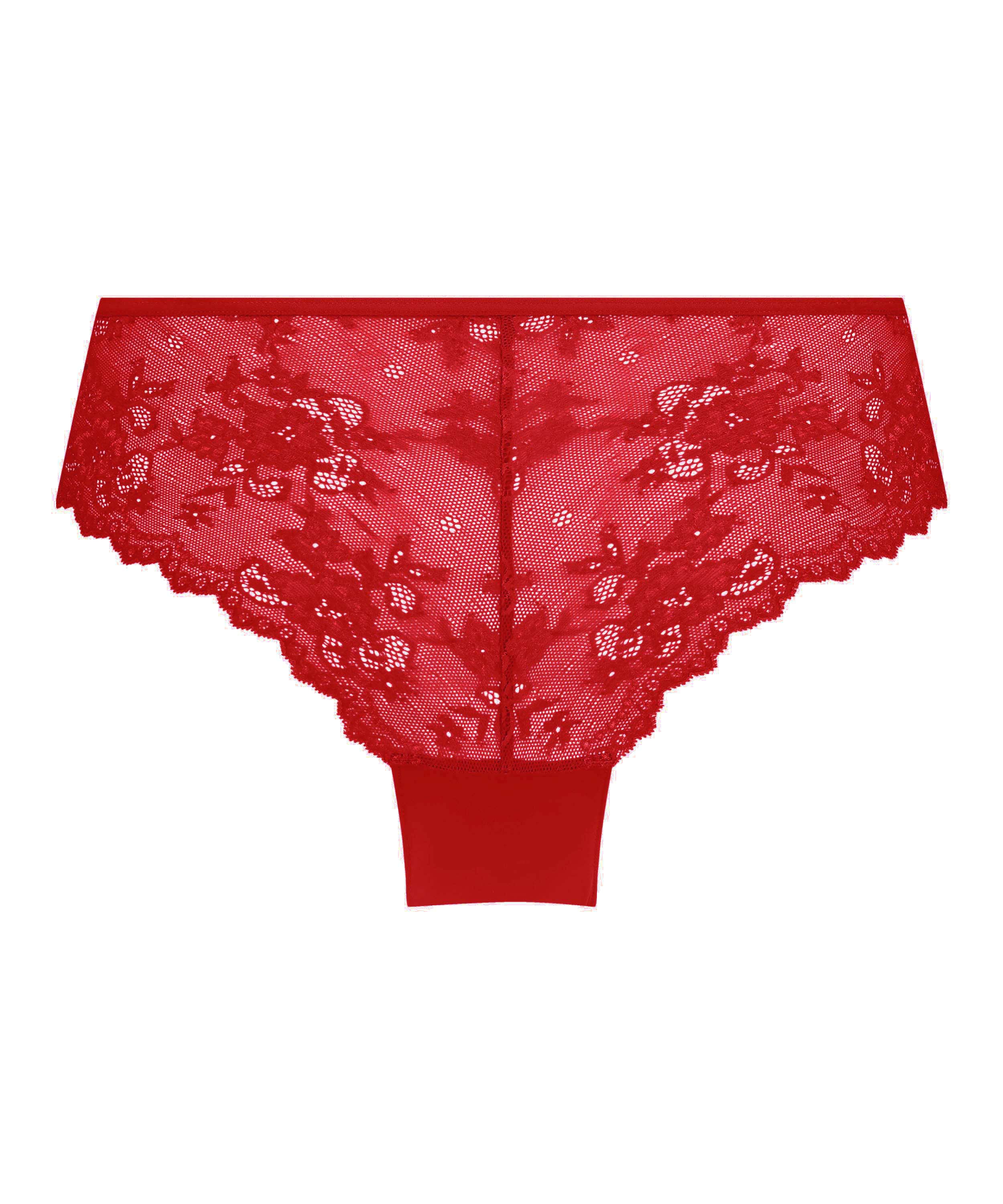 Slip brésilien Invisible Lace Back, Rouge, main