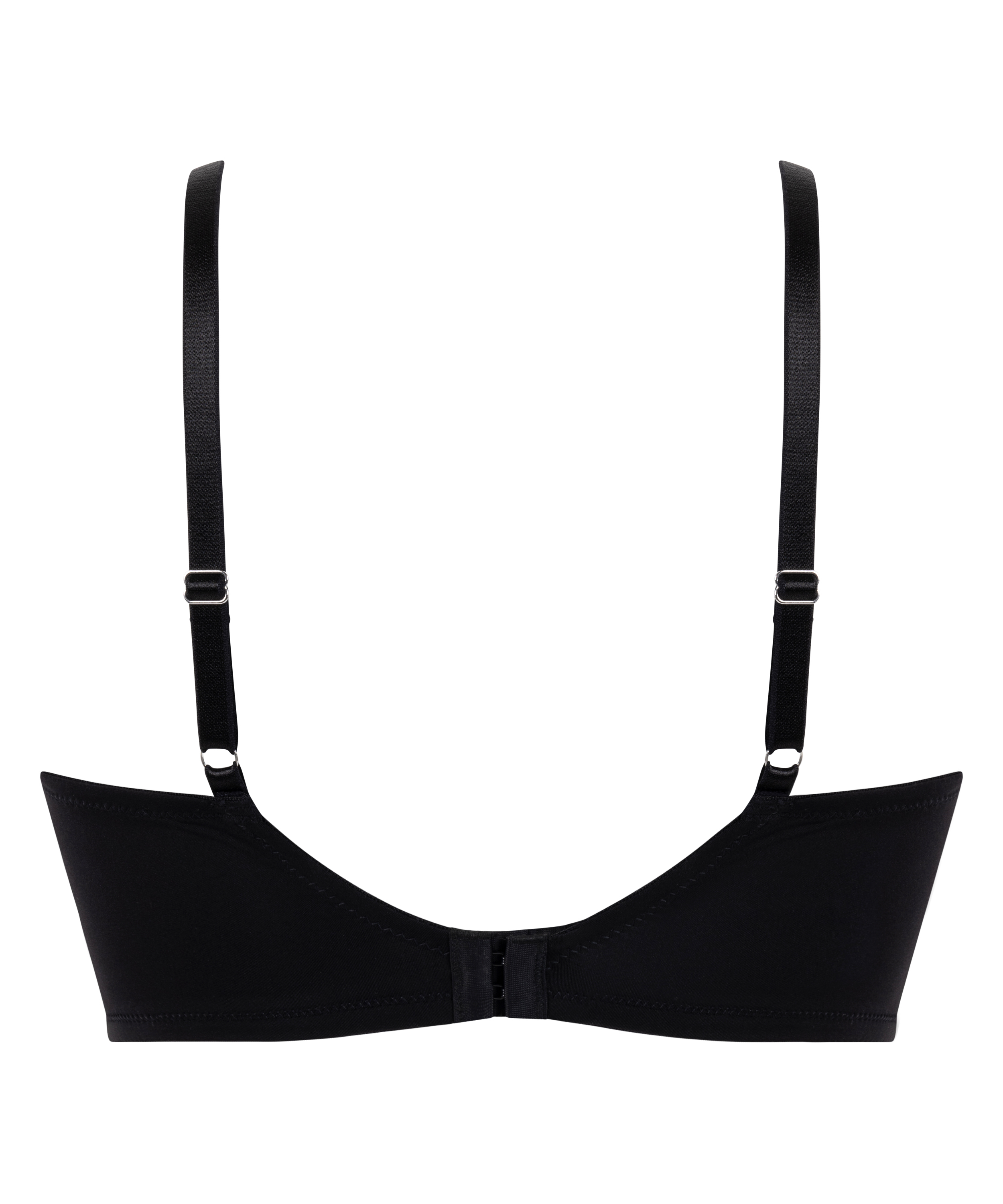 Soutien-gorge à armatures préformé push-up et longline Jemima, Noir, main
