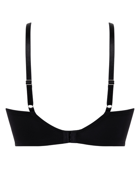 Soutien-gorge à armatures préformé push-up et longline Jemima, Noir