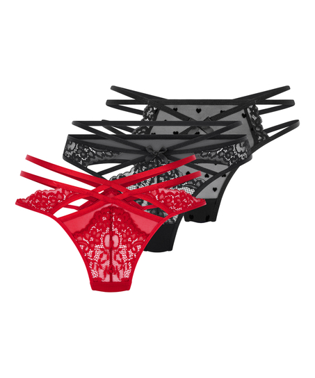 Pack de 3 strings, Rouge