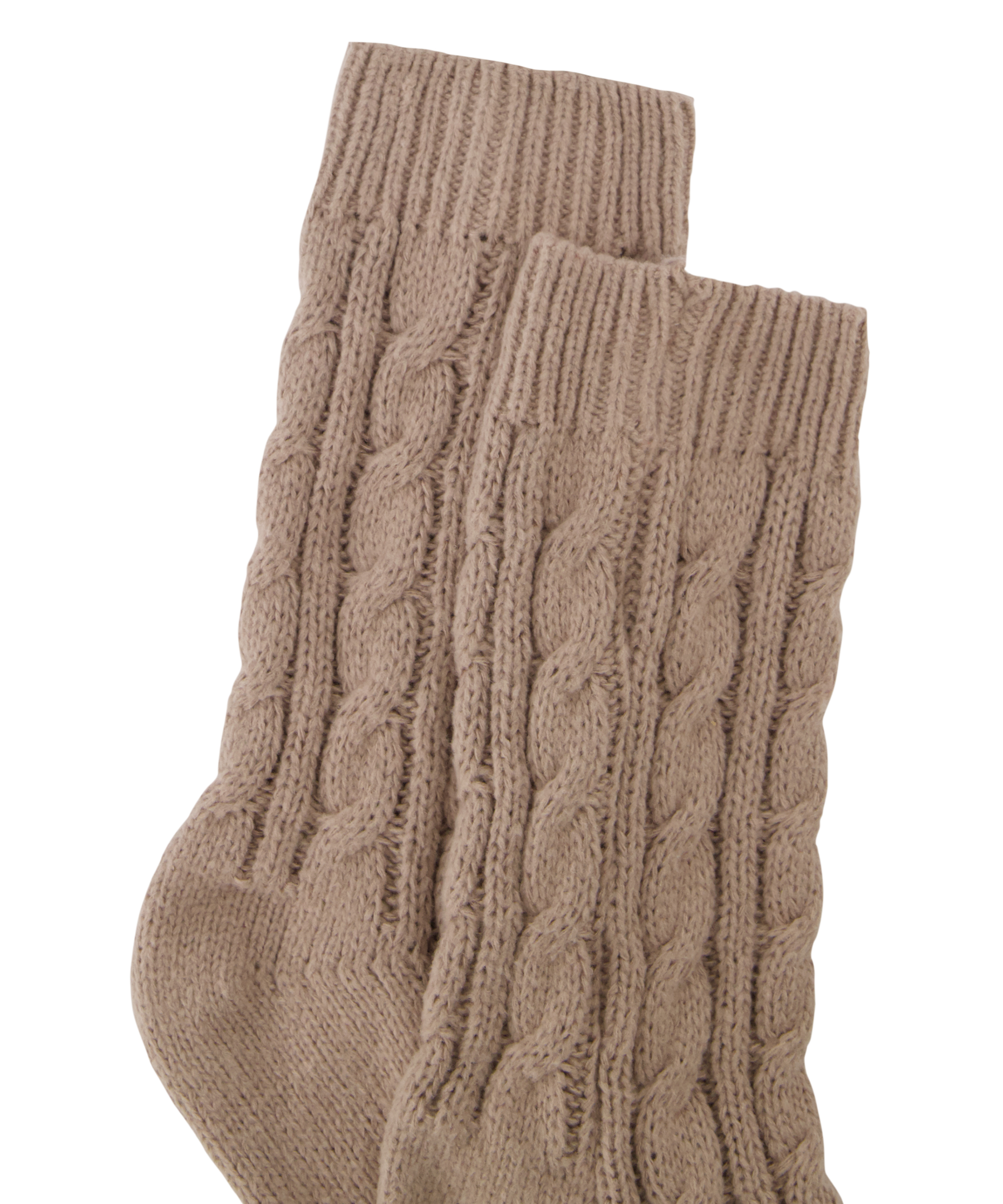 1 paire de chaussettes tricotées, Beige, main