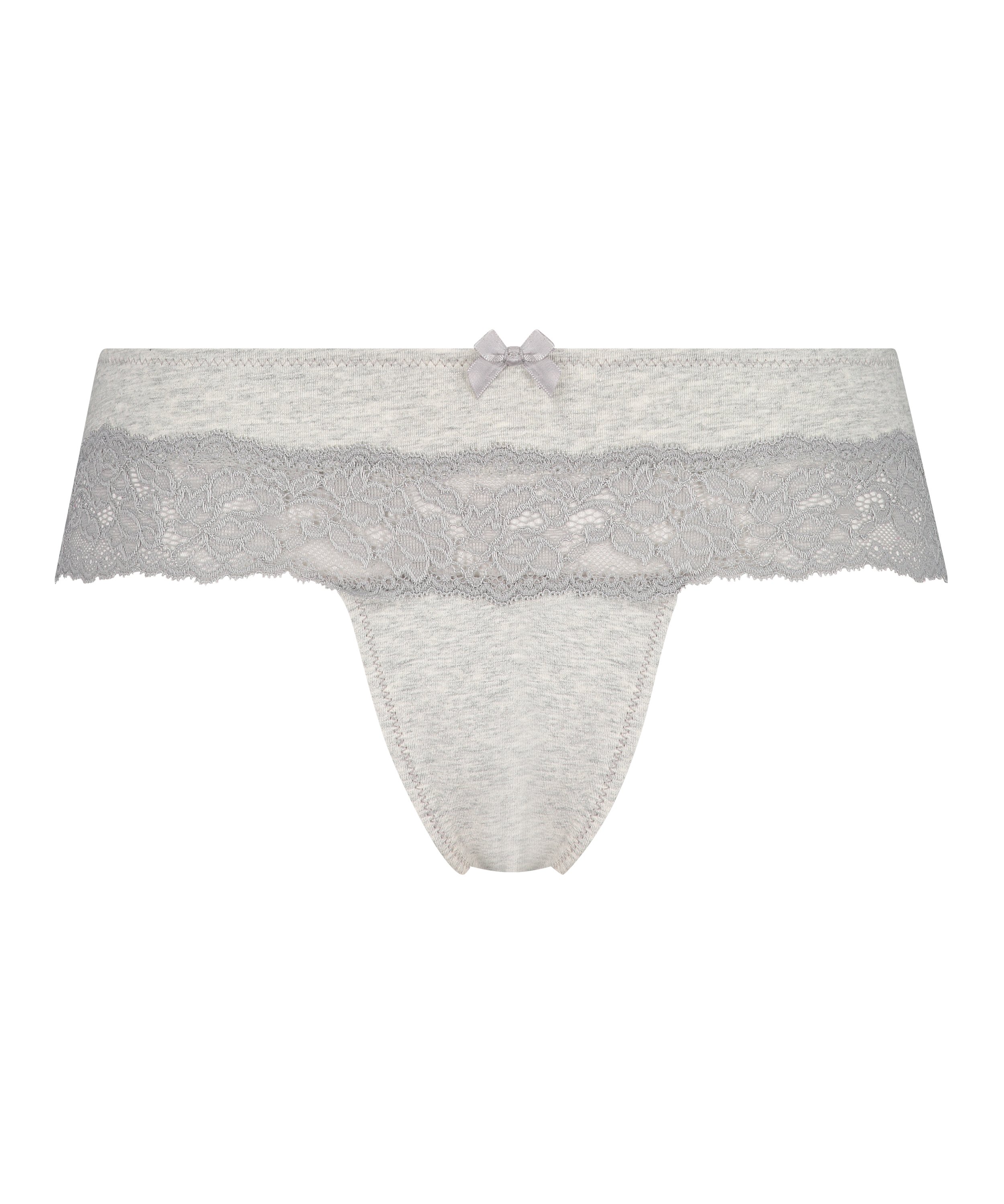 Boxer string Coton, Gris, main
