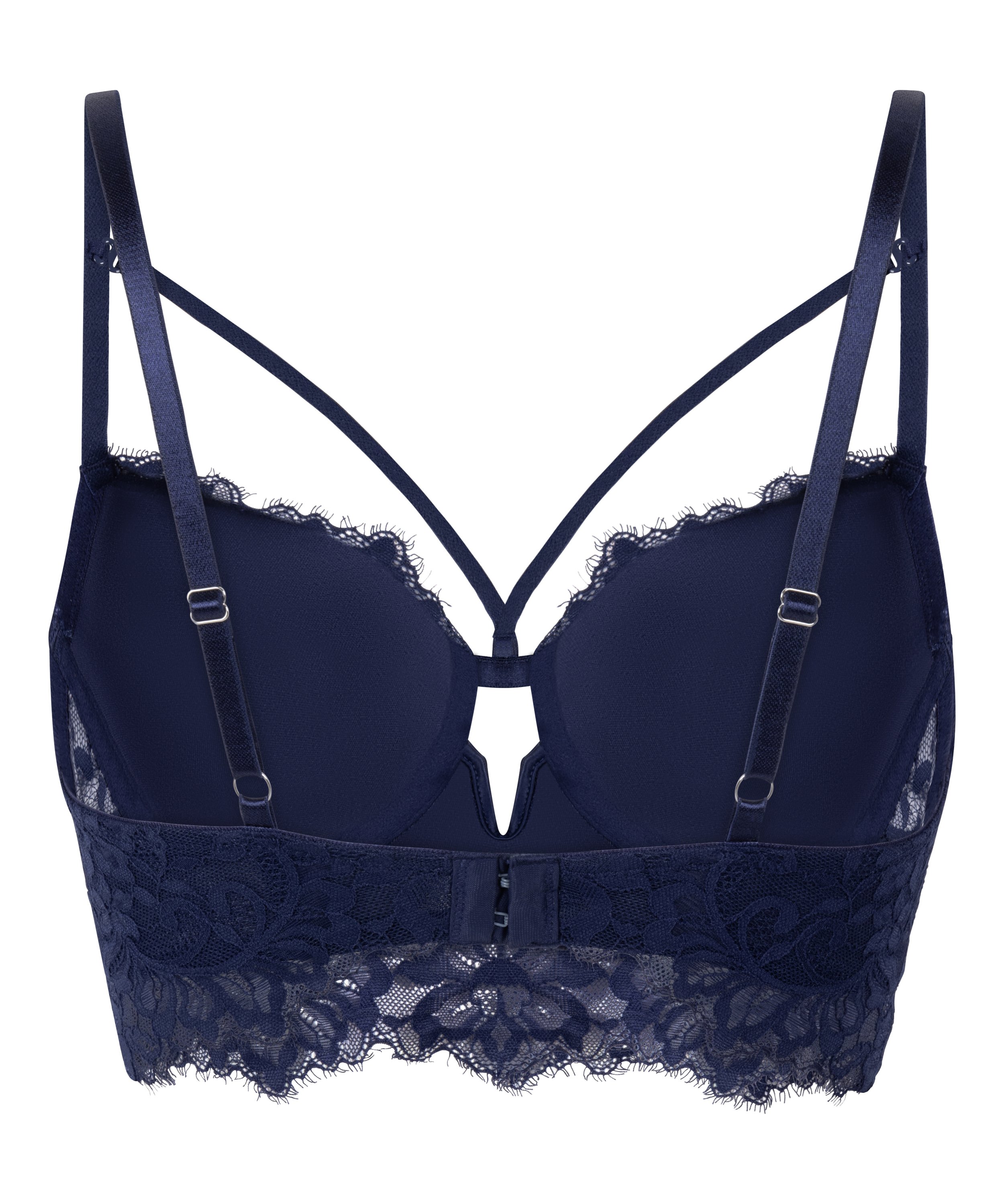 Soutien-gorge à armatures préformé longline Isabella, Bleu, main