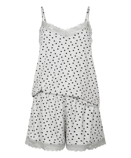 Ensemble de pyjama court Cami, Gris
