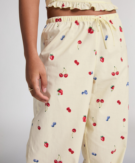 Pantalon tissé, Jaune