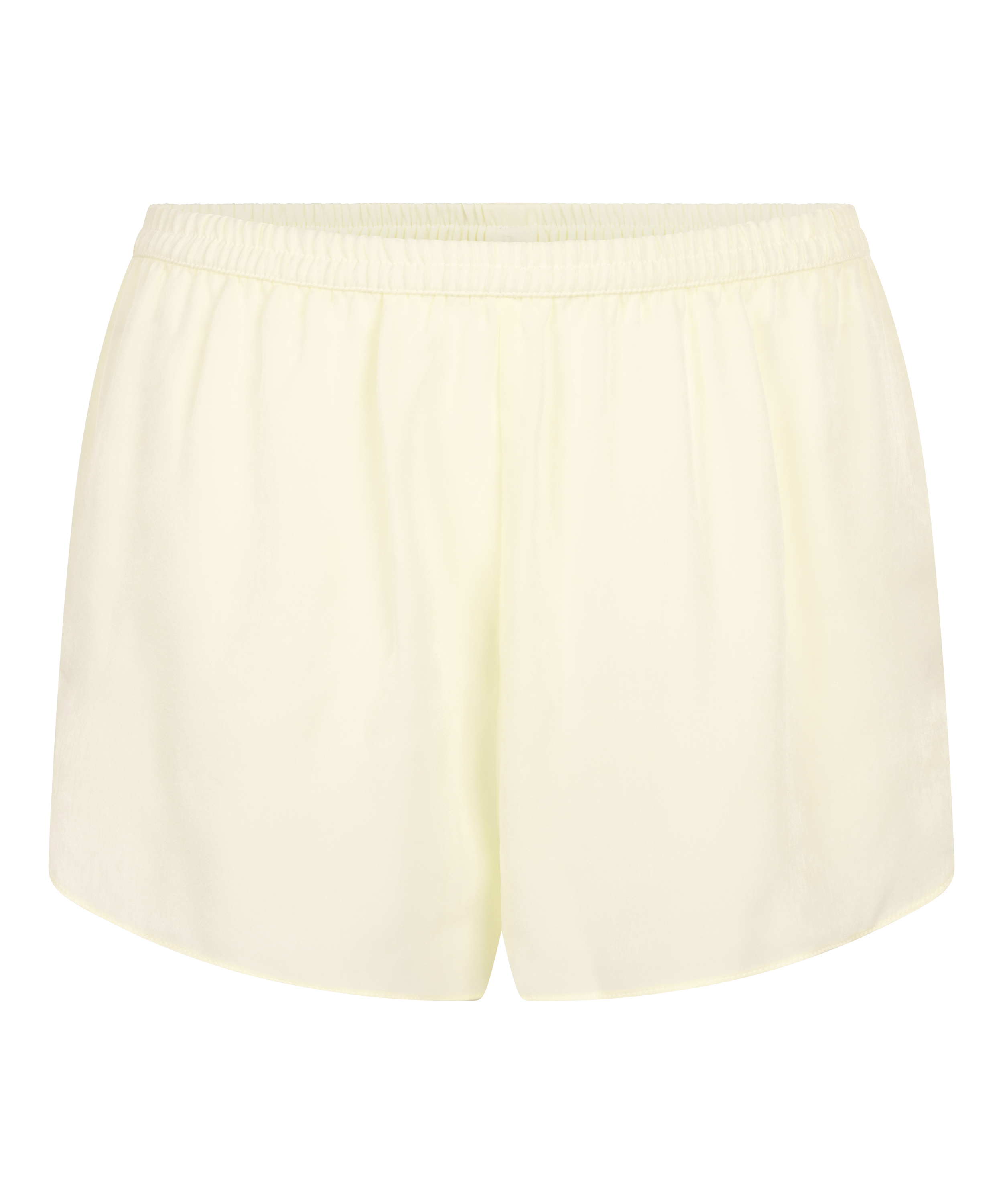 Short en satin Minimal, Jaune, main