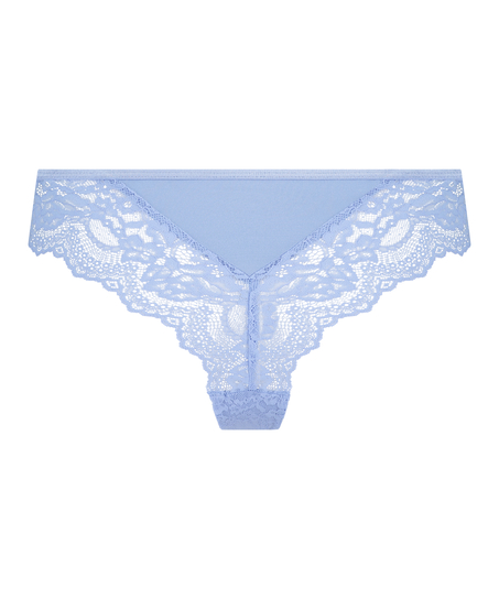 Slip brésilien jambes hautes Dora, Bleu