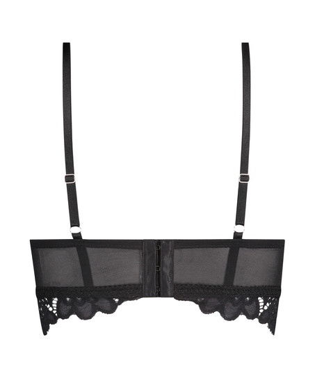 Soutien-gorge préformé sans armatures longline Shiloh, Noir