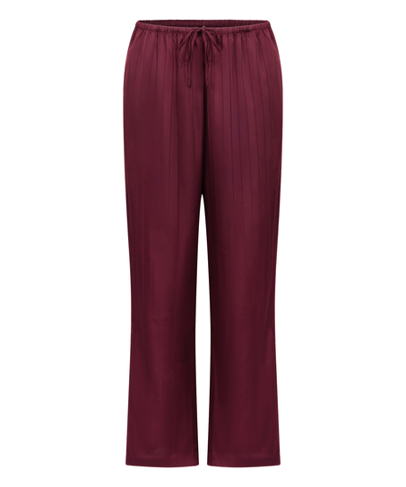 Pantalon à rayures en satin, Violet