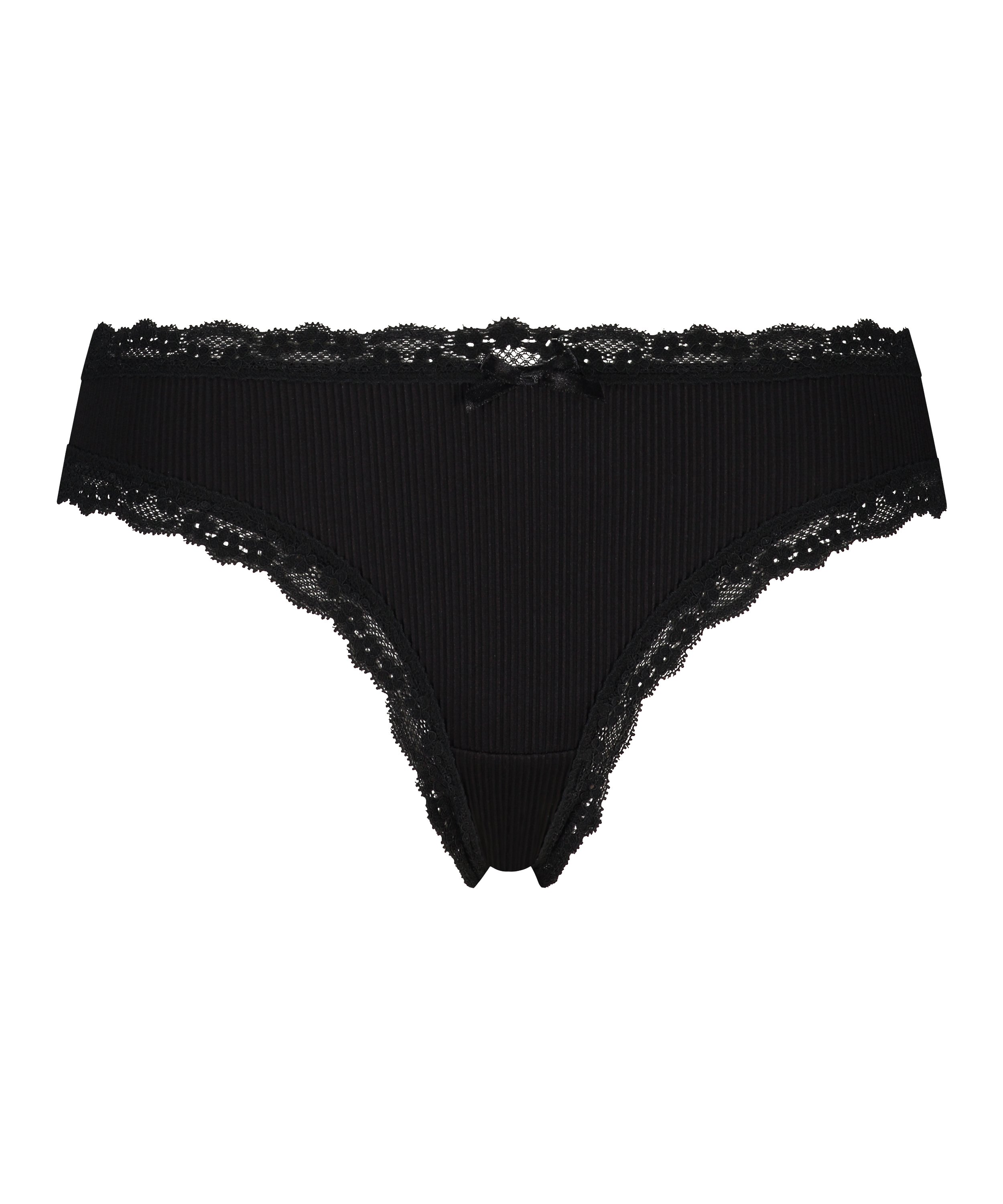 Slip brésilien Jessica, Noir, main