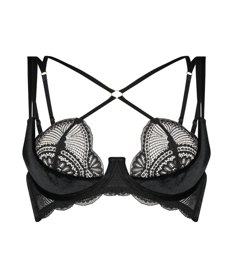 Soutien-gorge rembourré à armatures Blondie, Noir